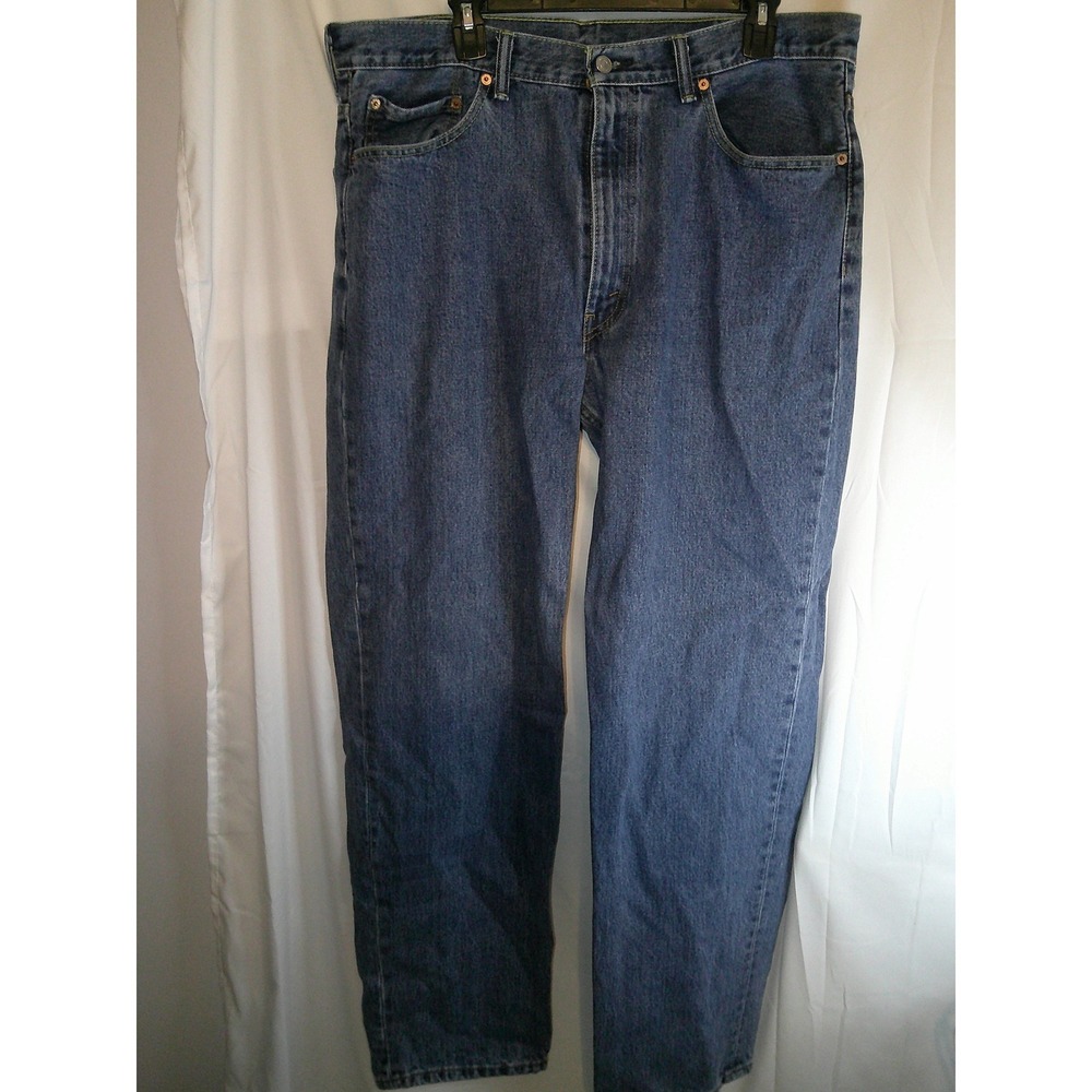 Levi's 550 Relaxed Fit Jeans Classic‎ Blue Denim Pants Mens W38 L34